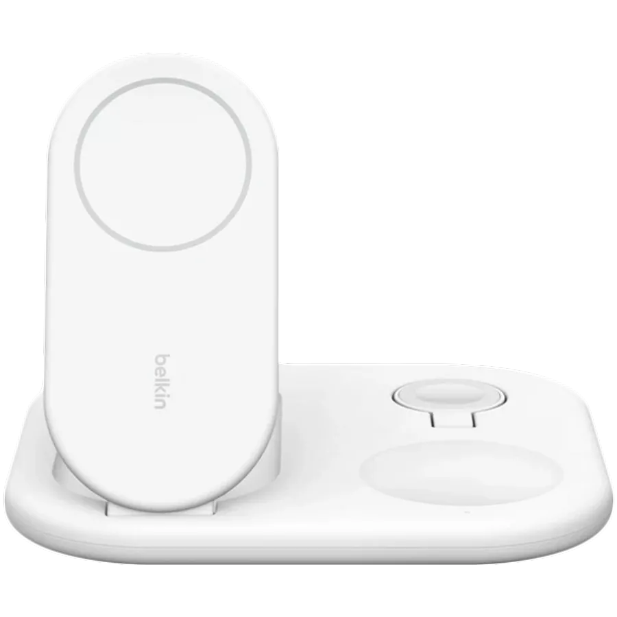 Беспроводное зарядное устройство Belkin 3в1 Magnetic Foldable iPhone/Watch/AirPods Qi2 15W, White (WIZ029VFWH) — Изображение №1
