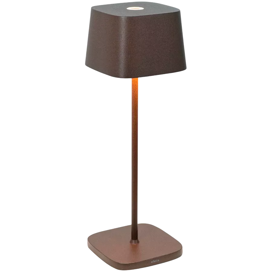ZAFFERANO OFELIA PRO TABLE LAMP 100x100x290mm. PAINTED RUST 2.2W LED 131-150lm. — Image №1