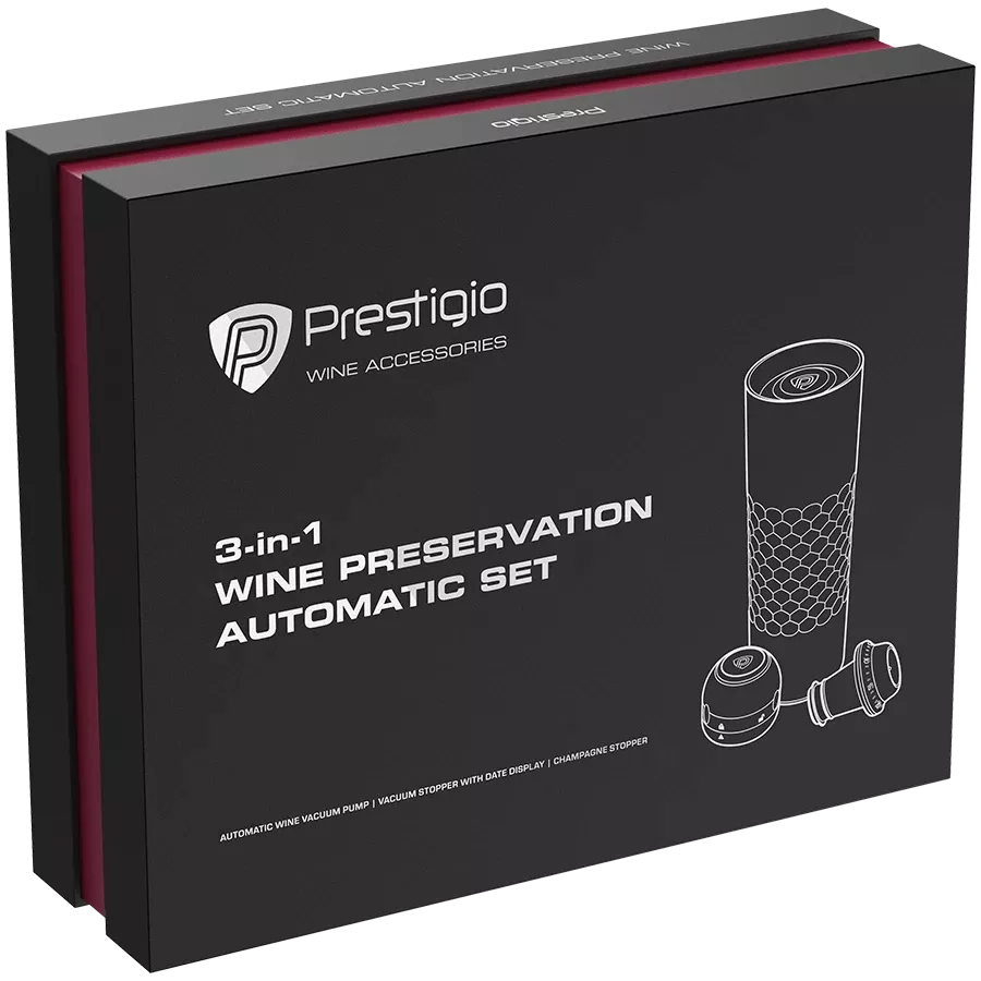 PRESTIGIO Автоматический набор для хранения вина, Чёрный — image №11