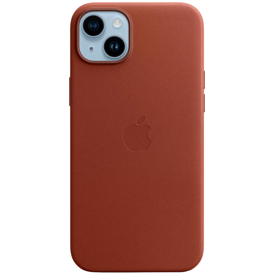 Чехол APPLE Leather Case с MagSafe Umber для iPhone 14 Plus — Изображение №1