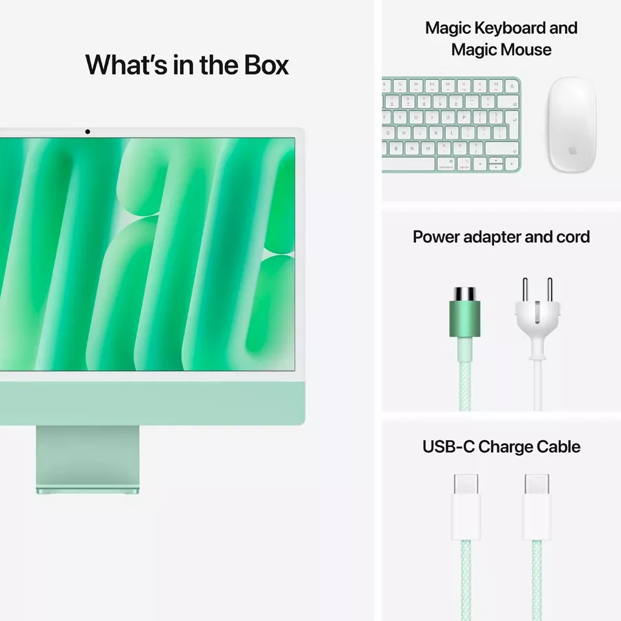 iMac 24" M4, 8C CPU 8C GPU, 16GB 256GB SSD, Green — Image №9