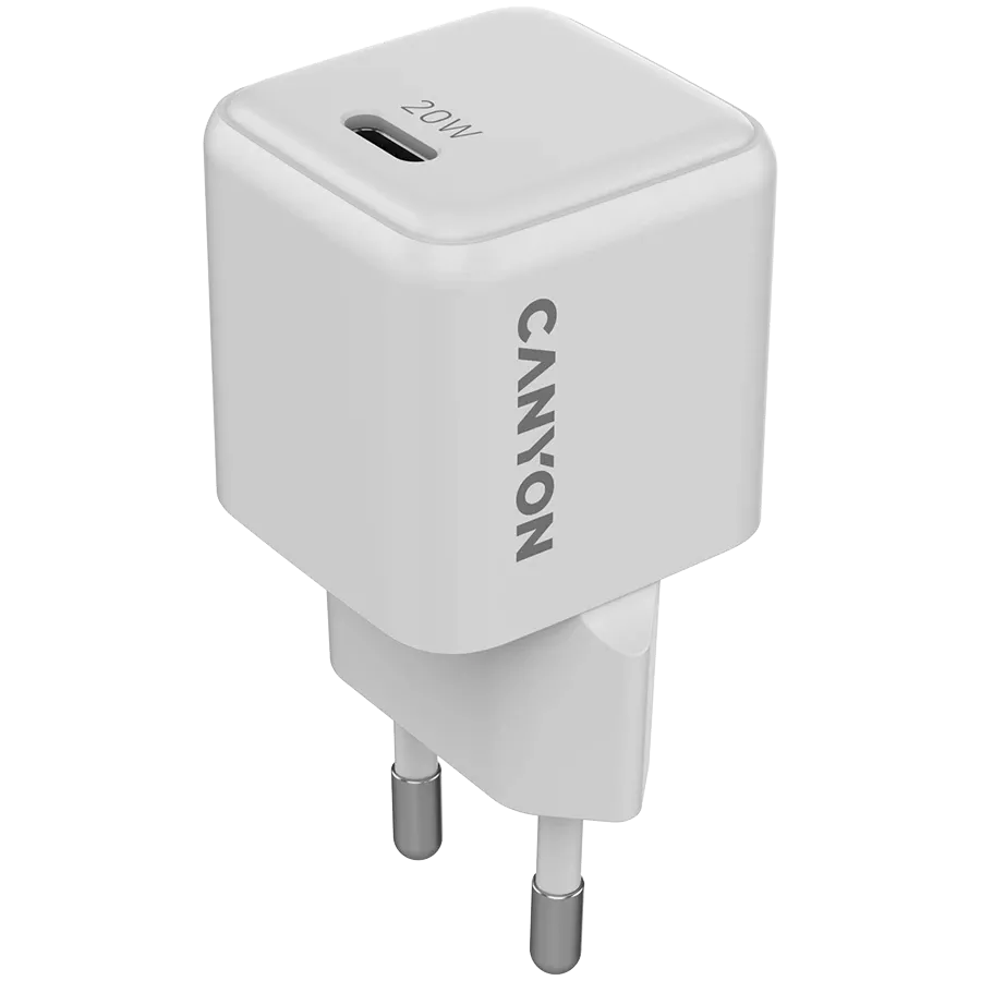 CANYON CU20C Power Adapter USB-C, 20 W, White — Image №1