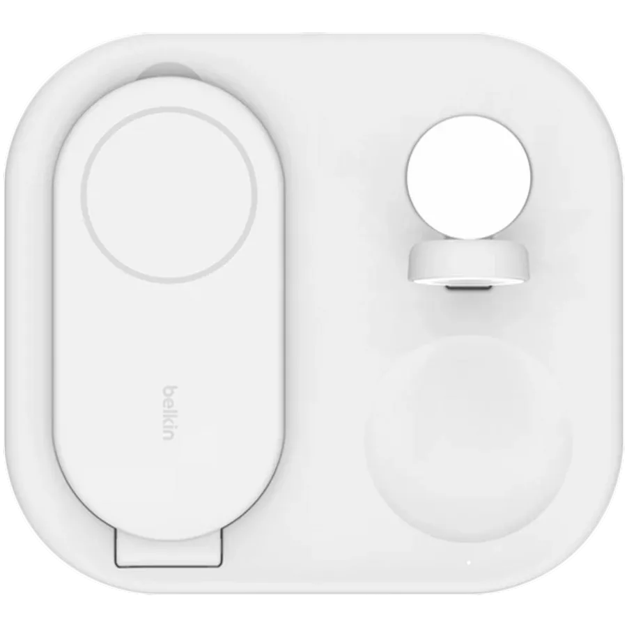 Беспроводное зарядное устройство Belkin 3в1 Magnetic Foldable iPhone/Watch/AirPods Qi2 15W, White (WIZ029VFWH) — Изображение №2