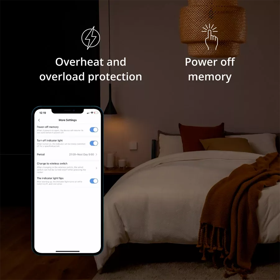 Smart wall switch H1 (with neutral, double rocker) AQARA, White — Image №7