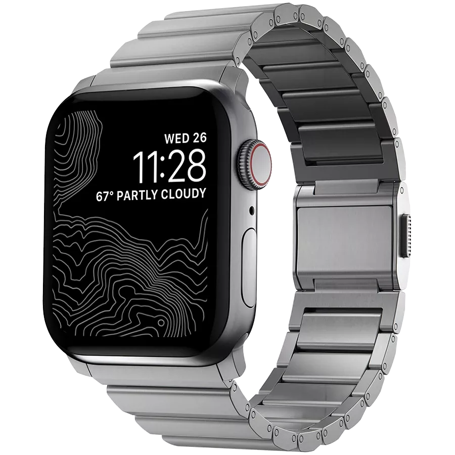 Ремінець NOMAD Steel Band за Apple Watch 44/42mm Сріблястий — Зображення №1