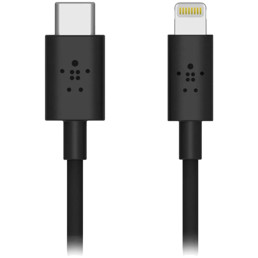 BELKIN Καλώδιο USB-C σε Lightning, 1.2 μετρητής, Μαύρος — Εικών №1