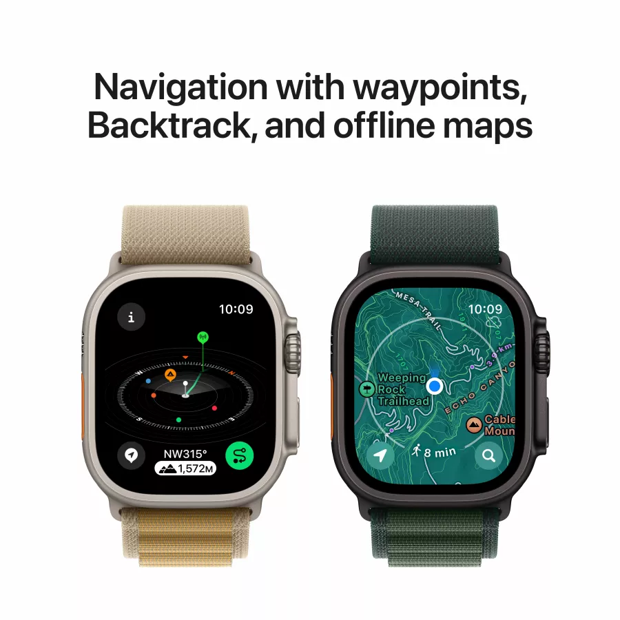 Apple Watch Ultra 2 2024, 49mm, Natural Titanium, Natural Titanium Milanese Loop, Small — Image №6