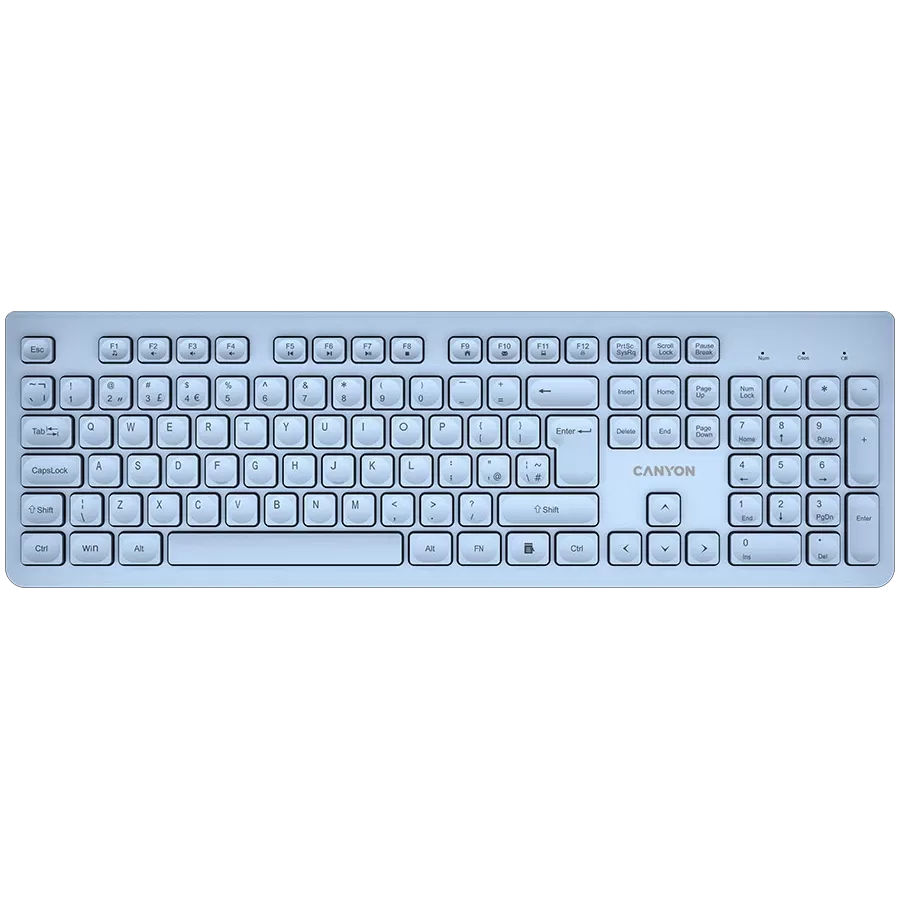 CANYON HKB-W01 Πληκτρολόγιο, Ασύρματο, Μπλε — Εικών №1