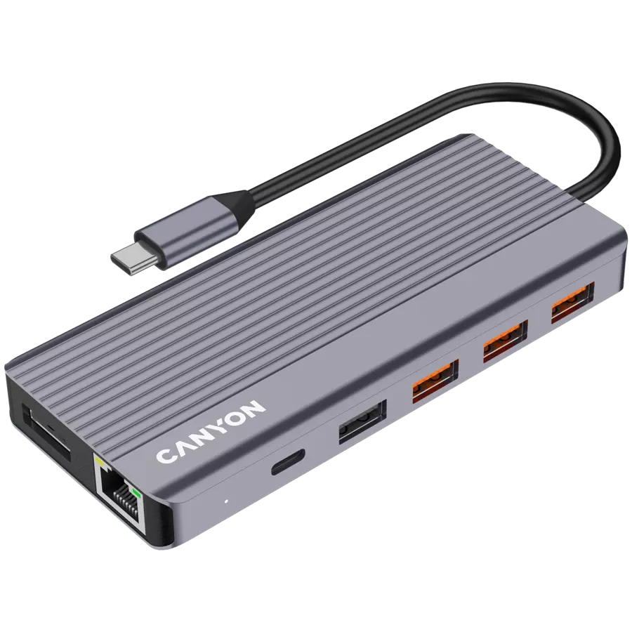 CANYON  Multiport Adapter 13in1 USB C hub Сірий — Зображення №5