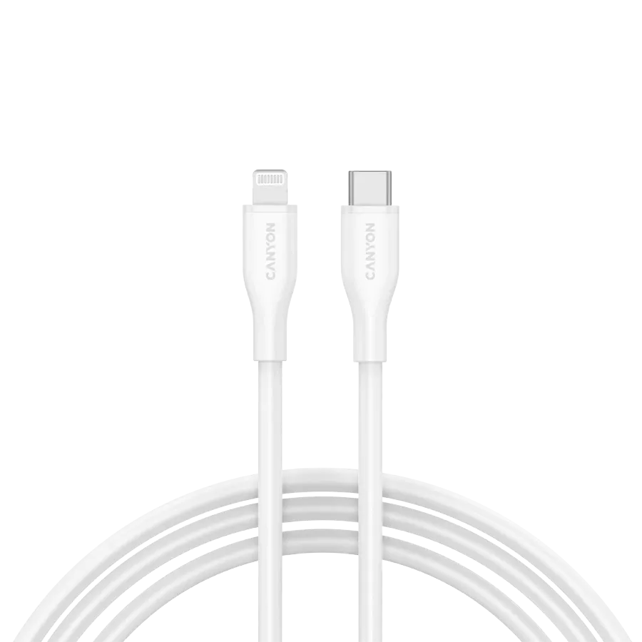 CANYON Lightning Cable, 1 m, White — Image №1