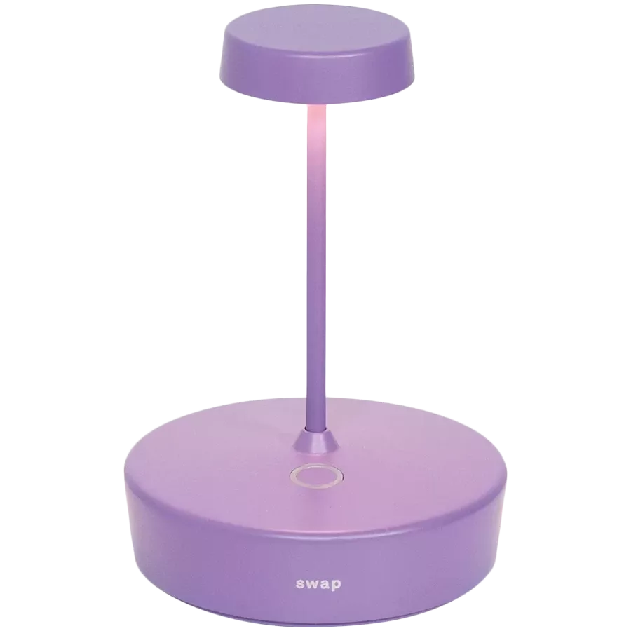 ZAFFERANO SWAP MINI TABLE LAMP 100x148mm. PAINTED MATT LILAC 2.0W LED 183lm — Image №1
