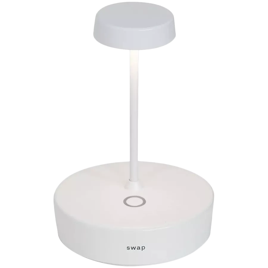 ZAFFERANO SWAP MINI TABLE LAMP 100x148mm. PAINTED MATT WHITE 2.0W LED 183lm. — Εικών №1