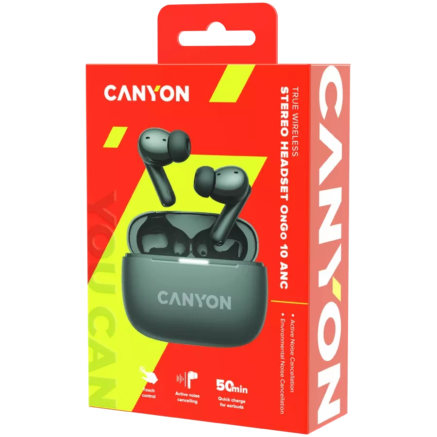 Наушники CANYON TWS-10 OnGo ANC ENC Black (CNS-TWS10BK) — Изображение №8