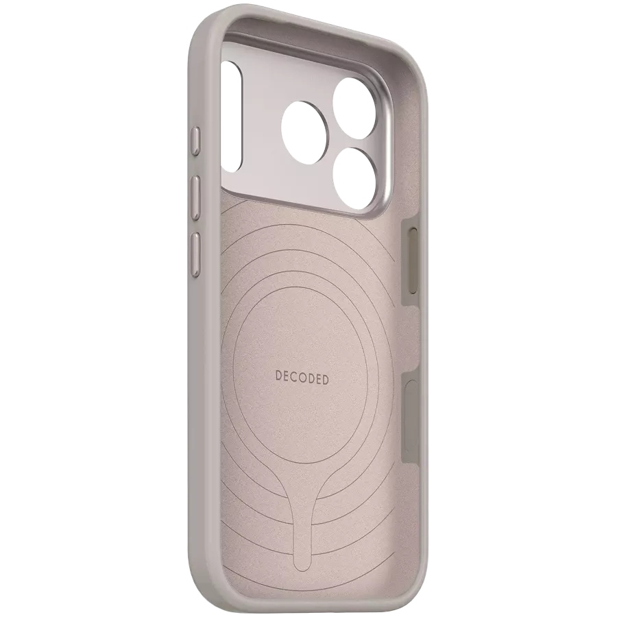 DECODED Case Antimicrobial Silicone MagSafe with MagSafe, Soft Taupe for iPhone 17 Pro — Image №4