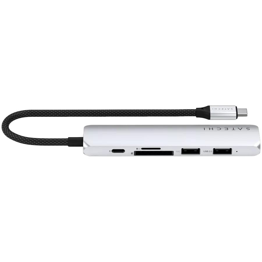 SATECHI  Slim 6 Multiport  Многопортовый адаптер  Серебристый — Изображение №4