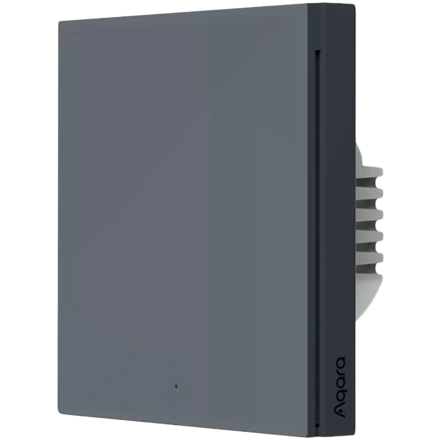 AQARA Smart Wall Switch H1 Smart Remote Control WS-EUK03-GRAY (Smart wall switch H1 (with neutral, single rocker)) for Sockets — Image №1