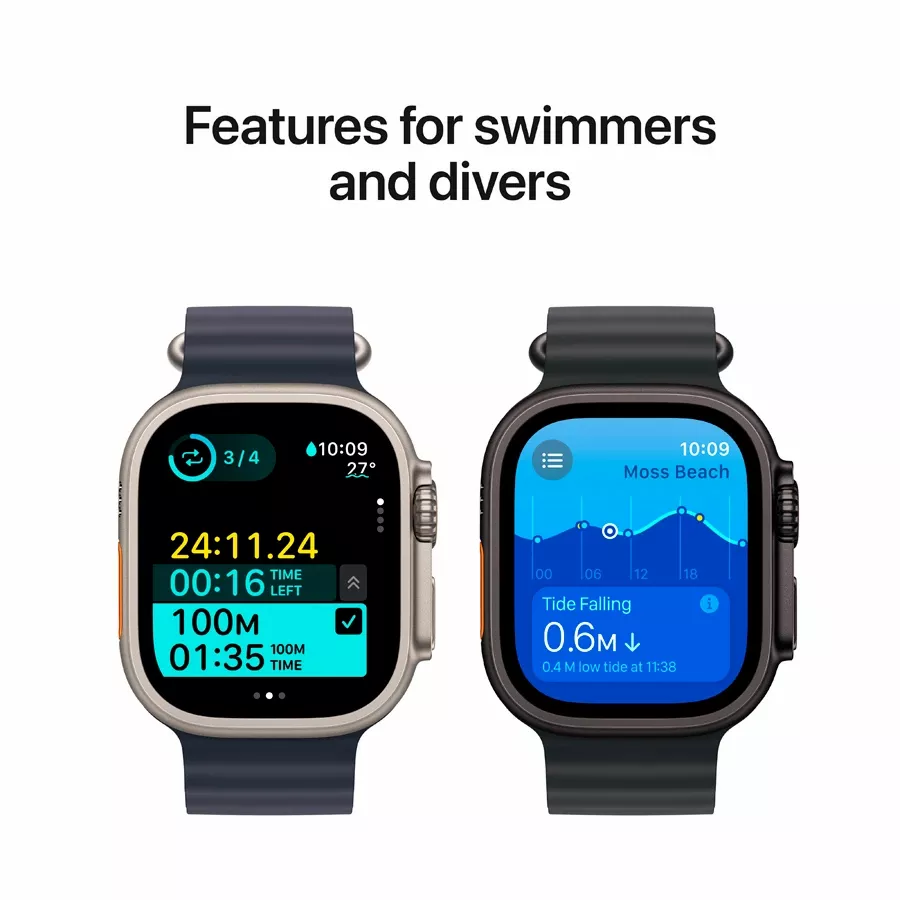 Apple Watch Ultra 2 2024  Blue Trail Loop, M/L, 49mm, Natural Titanium — Image №5