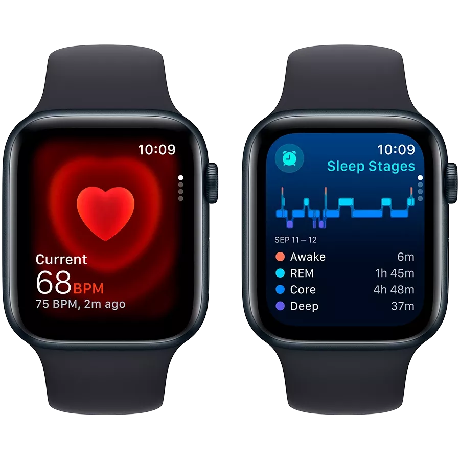 Apple Watch SE GPS Gen.2, 44mm, Midnight Sport Band, M/L — image №5