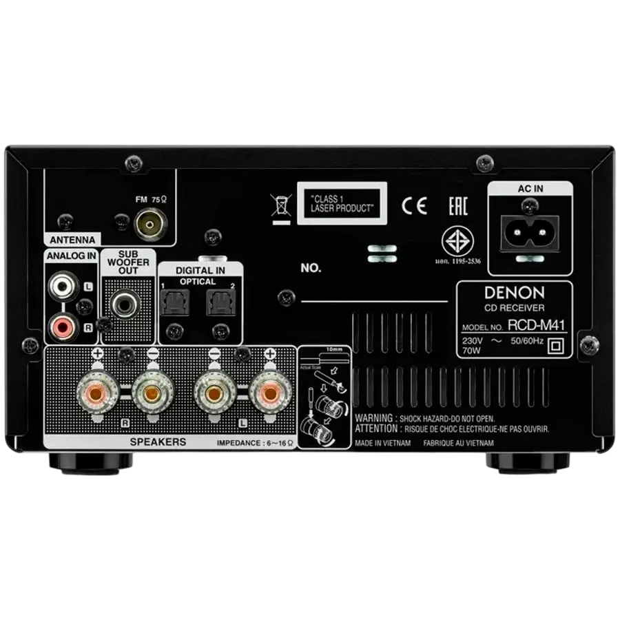 DENON Audio System RCDM41BKE2, Black — Image №2