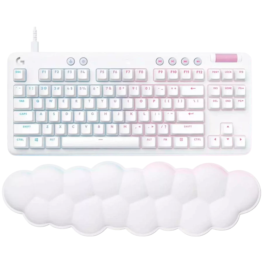 LOGITECH G713 Gaming Keyboard, Wired, White, UK EN — Image №1