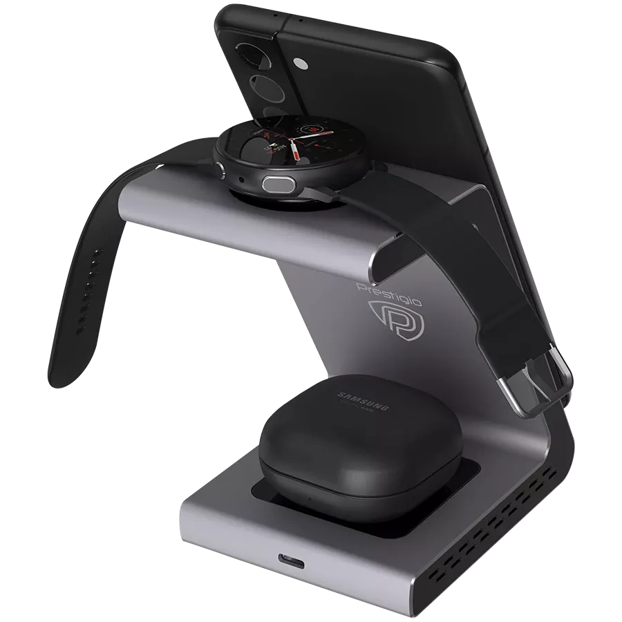 PRESTIGIO ReVolt A9 Wireless Charger, 10 W, Gray — Image №11
