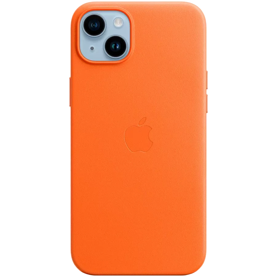 Чохол APPLE шкіряний with MagSafe Помаранчевий для iPhone 14 Plus — Зображення №1