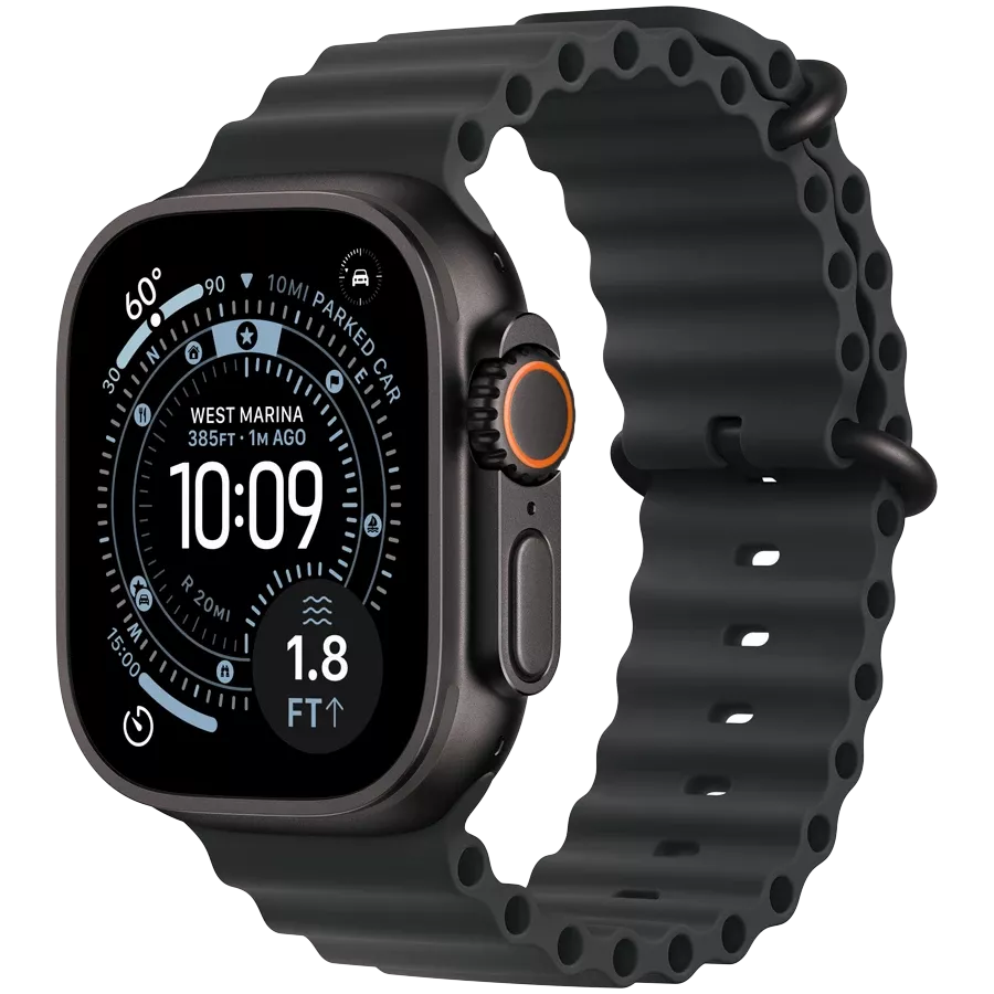 Apple Watch Ultra 3, 49mm, Black, Black Ocean Band — Image №1