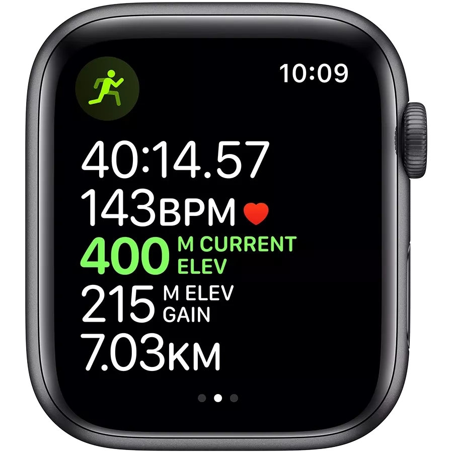 Refurbished Apple Apple Watch Series 5 GPS, 44χιλ., Διαστημικό γκρι, Μαύρο αθλητικό λουράκι, Grade B — Εικών №4