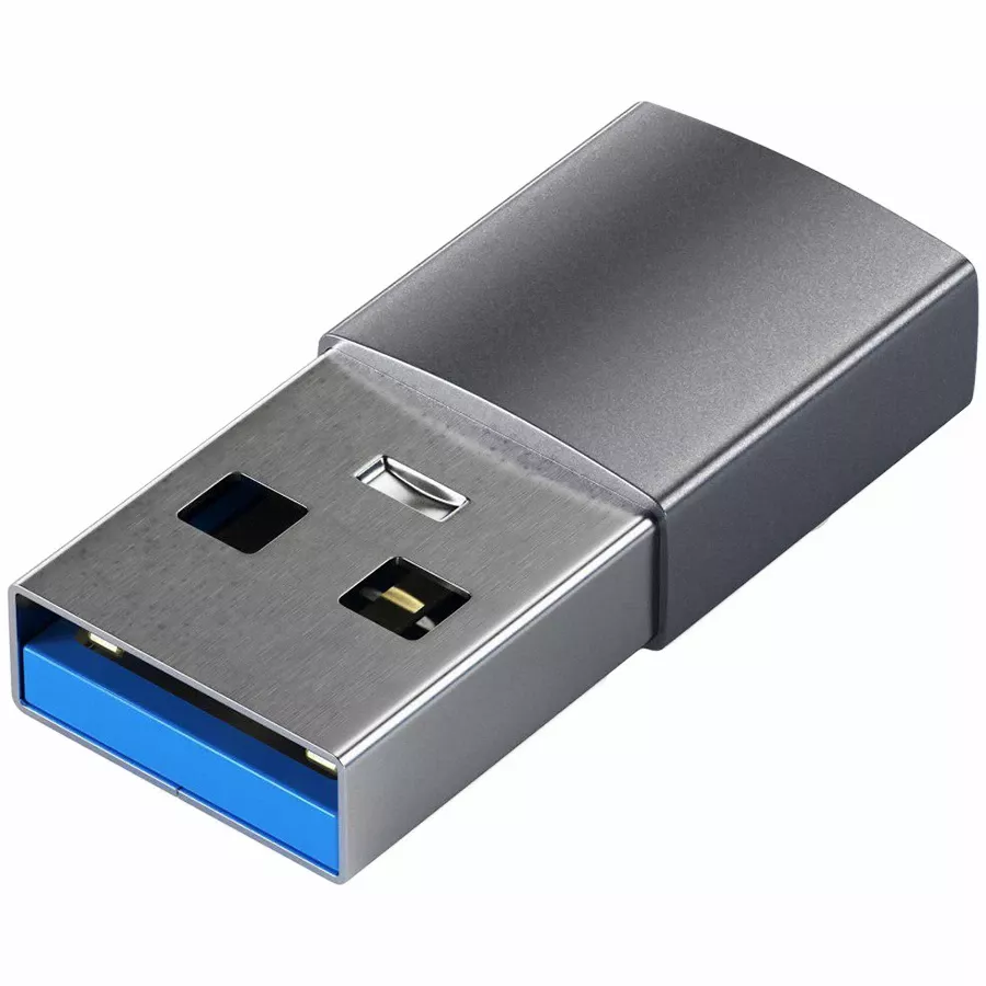 SATECHI Փոխարկիչ USB-C-ից USB Type-A to Type-C Adapter, Մոխրագույն — image №2