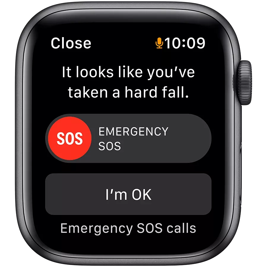 Apple Watch SE GPS, 44мм, Серый космос, Спортивный ремешок цвета «тёмная ночь» — image №5