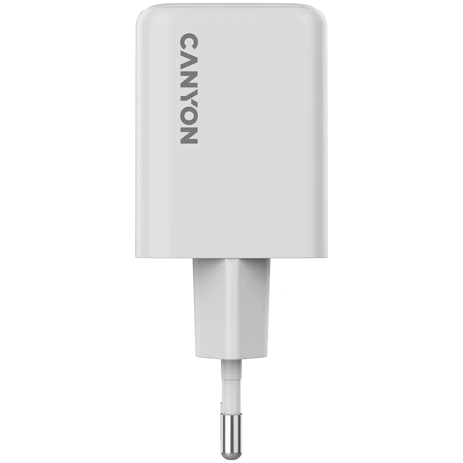 CANYON Power Adapter 2*USB/USB-C, 45 W, White USB Type C, USB Type-A — Image №2