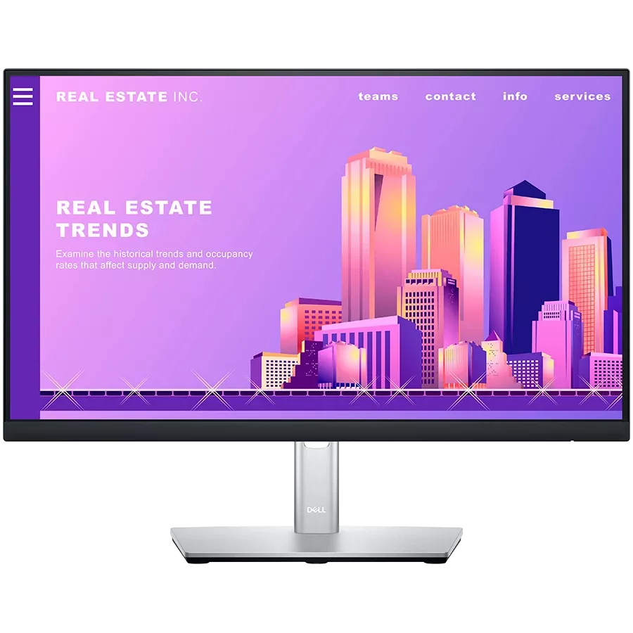DELL P2222H Monitor LED (21.5", 1920x1080, IPS) Μαύρος — Εικών №1