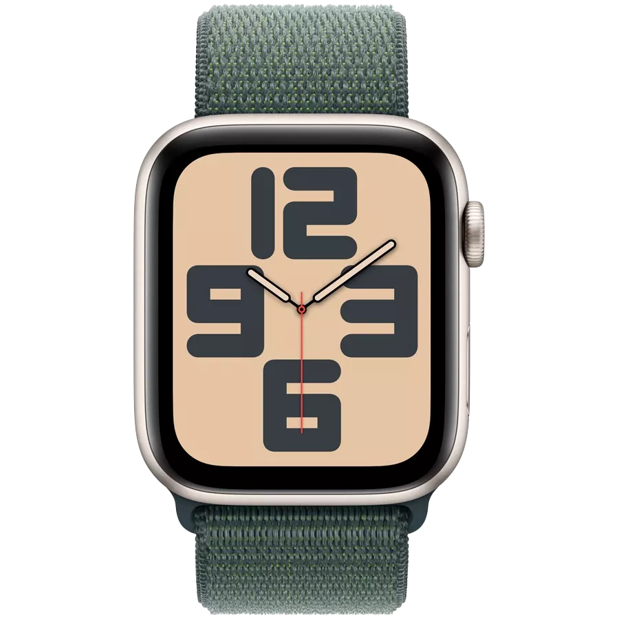 Apple Watch SE GPS Gen.2 (2024), 40mm, Starlight, Lake Green Sport Loop — Image №2