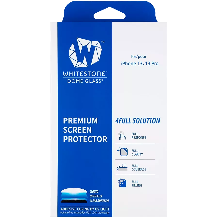 Защитное закаленное стекло WHITESTONE  для iPhone 13/13 ProDome Glass — image №1