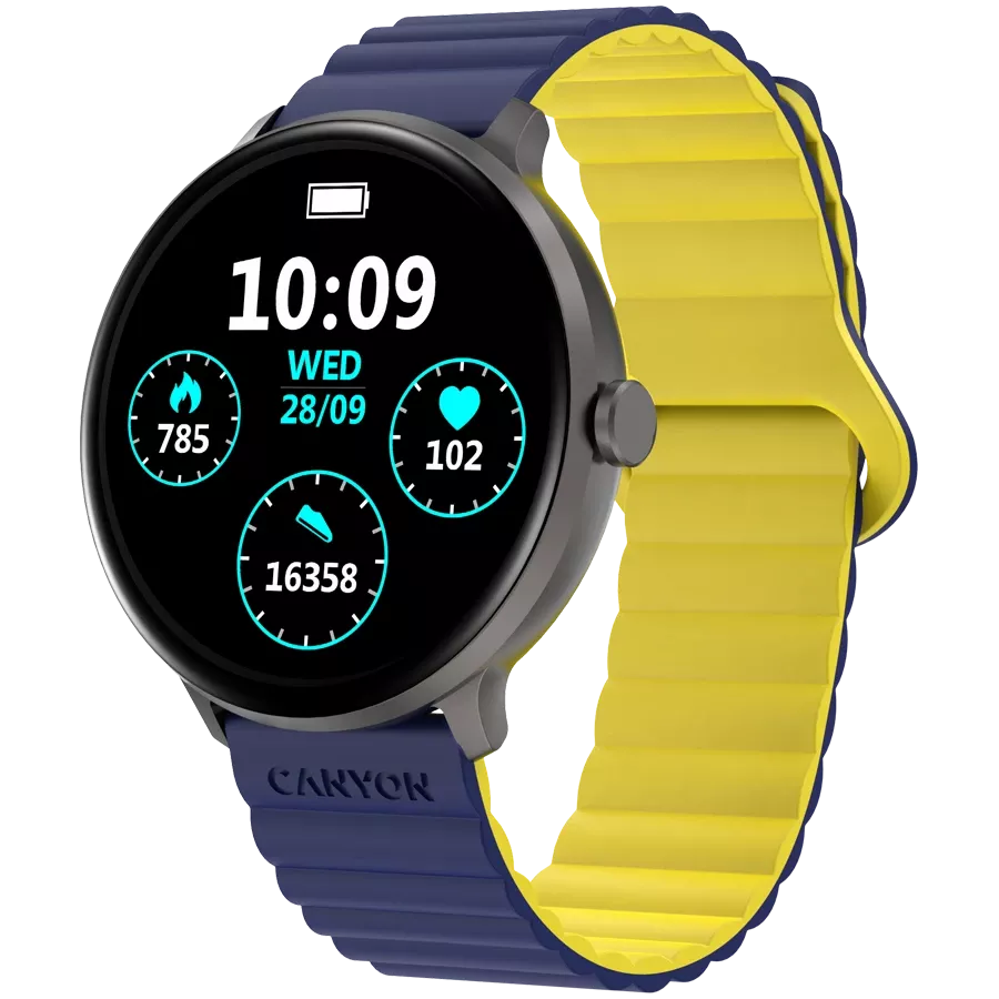 CANYON Jacky SW-69 Smart Watch, Blue/Yellow — Image №2