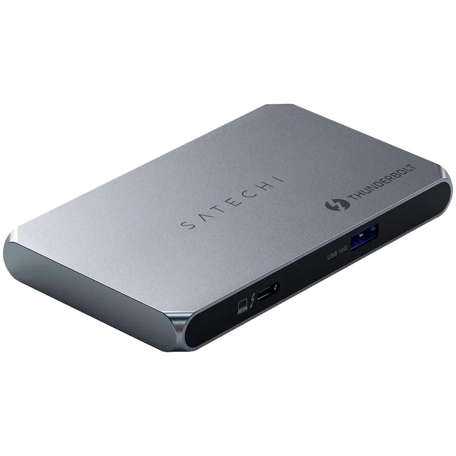 Док-станция SATECHI Thunderbolt 4 Slim Hub, Серый космос (ST-T4SHM-EU) — Изображение №1
