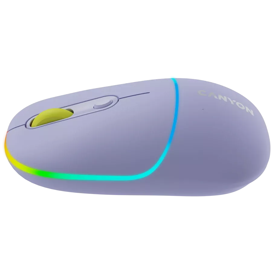Миша CANYON MW-22 Dual Band RGB Wireless Mountain Lavender (CNS-CMSW22ML) — Зображення №4