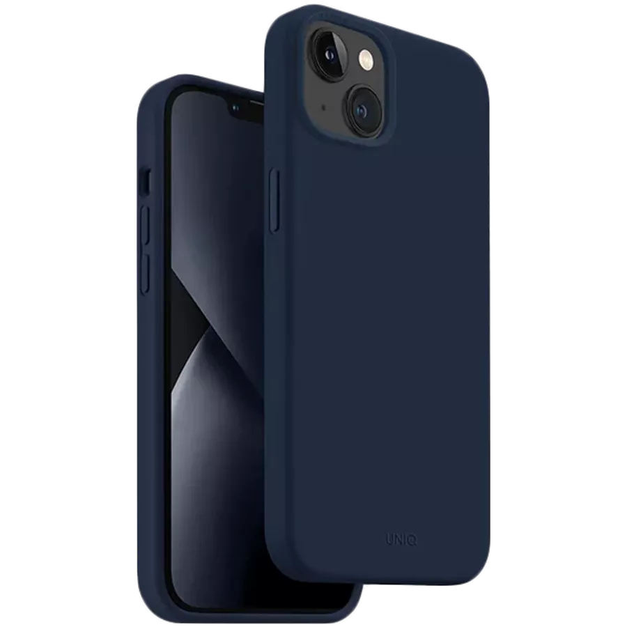 Case UNIQ Lino  Marine Blue for iPhone 14 Plus — Image №1
