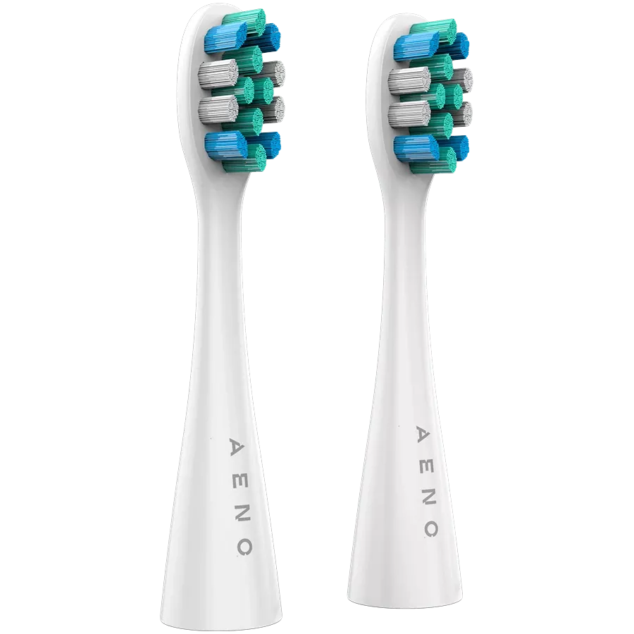 AENO Replacement toothbrush heads for DB7/DB8 toothbrushes, White, Dupont bristles, 2pcs in set — Image №1