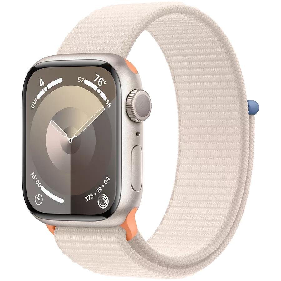 Apple Watch Series 9 GPS, 41mm, Starlight, Starlight Sport  