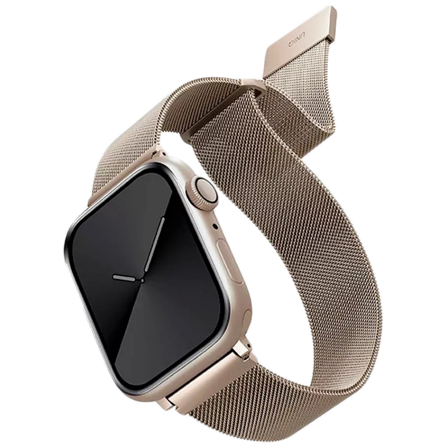 Band UNIQ Dante Strap Mesh Steel for Apple Watch 45/44/42 DANTE Starlight for Apple Watch 42/44/45 mm — image №1