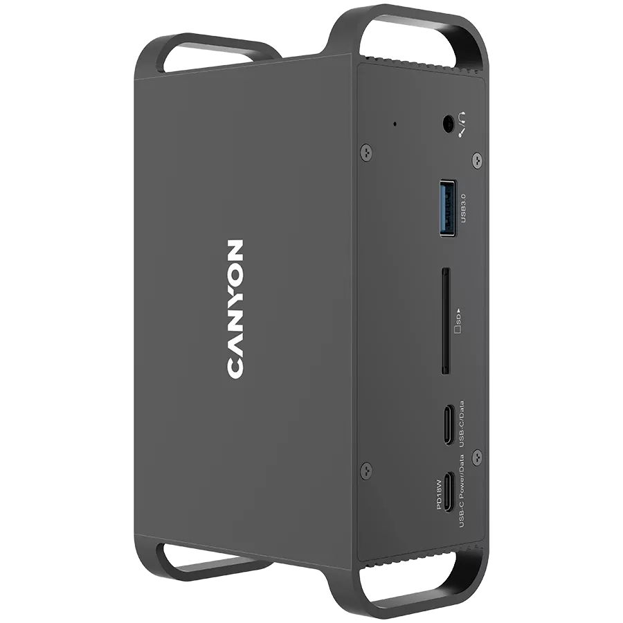 Мультипортова док-станція CANYON HDS-95ST USB-C 14в1 Black (CNS-HDS95ST) — Зображення №4