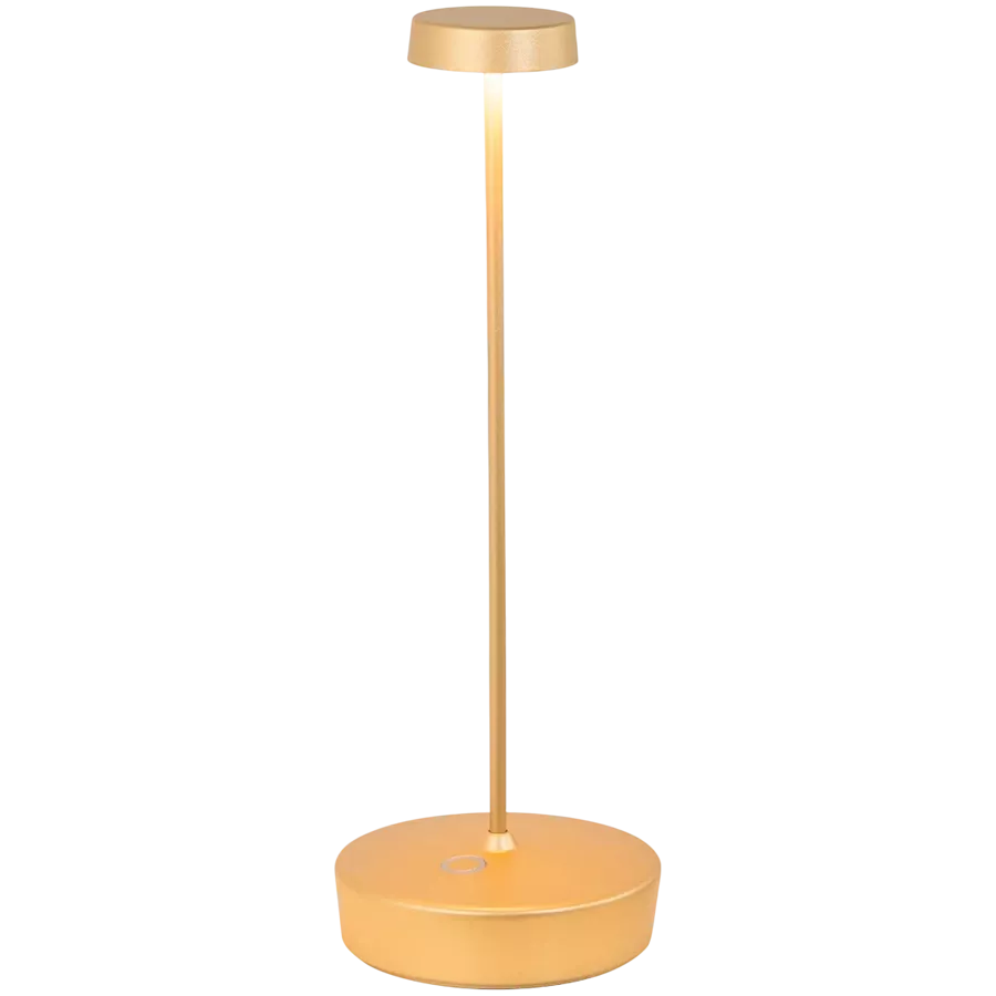 ZAFFERANO SWAP TABLE LAMP 100x290mm. MATT GOLD 2.0W LED 22/27/3000K- 5Vdc max 2A-IP65 — Изображение №1