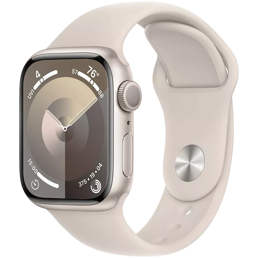Apple Watch Series 9 GPS 41mm Starlight Aluminium Case with 