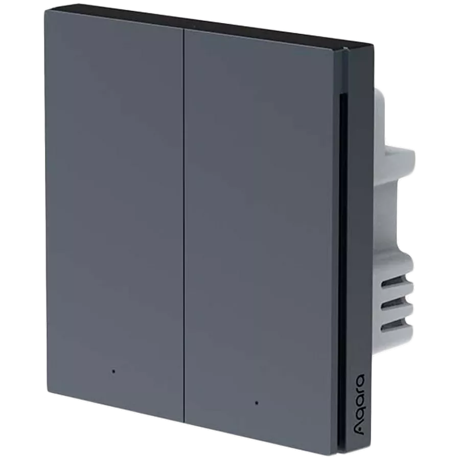 AQARA Smart Wall Switch H1 Smart Remote Control WS-EUK04-GRAY (Smart wall switch H1 (with neutral, double rocker)) for Sockets — Image №1