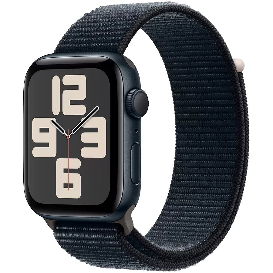Apple Watch SE GPS Gen.2 (2023)  Спортивный ремешок цвета «тёмная ночь», 44мм, Тёмная ночь — Изображение №1