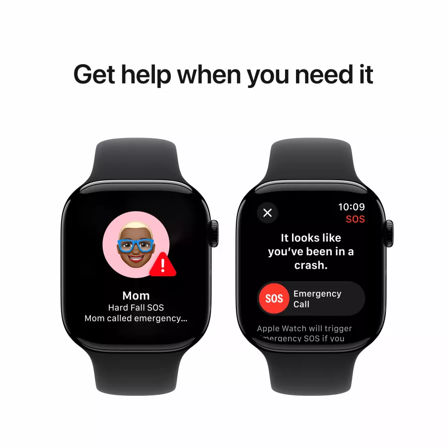 Apple Watch Series 10 GPS, 46mm, Jet Black, Black Sport Band, M/L — Image №6