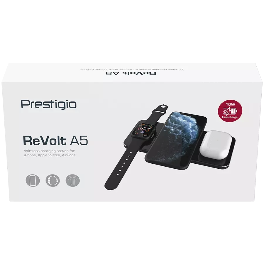PRESTIGIO ReVolt A5 Ασύρματος φορτιστής, 10 βατ, Ασημί — Εικών №10