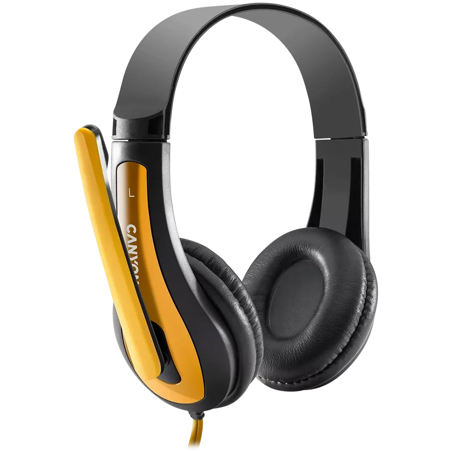 Гарнітура CANYON HSC-1, Black/Yellow — Зображення №3