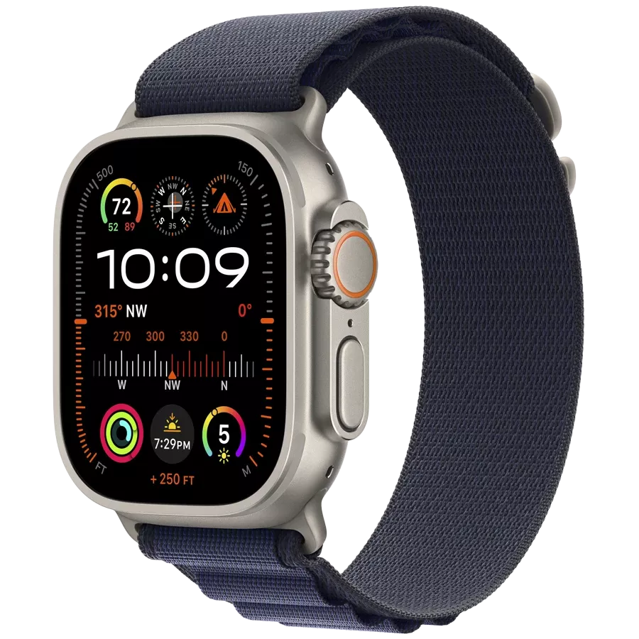 APPLE 49mm Alpine Loop - Natural Titanium Finish Band Alpine Loop - Natural Titanium Finish Navy for Apple Watch 44/45/46/49 mm — Image №2